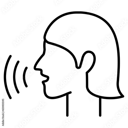 Woman speaking icon