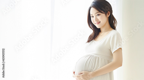 マタニティウェアを着た笑顔の妊婦 Free Download マタニティウェアを着た笑顔の妊婦 - GFXLoad