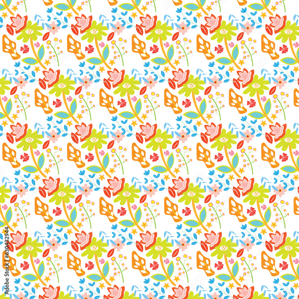 Colourful hand draw surface pattern design,