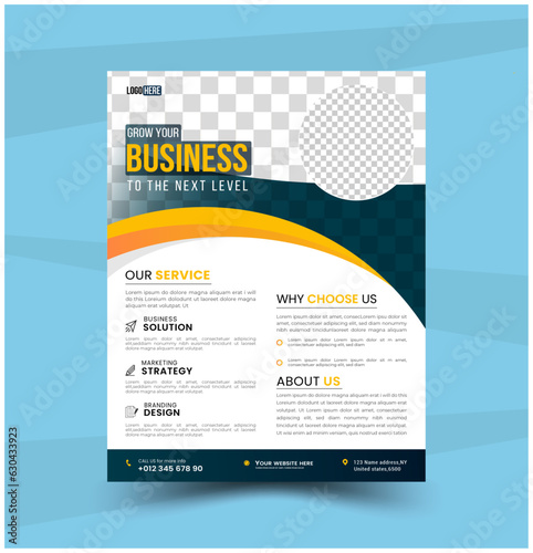 flyer. newest trendy creative corporate multipurpose minimal official business advertising magazine poster flyer with creative corporate trendy geometric shape template print desi Layout .