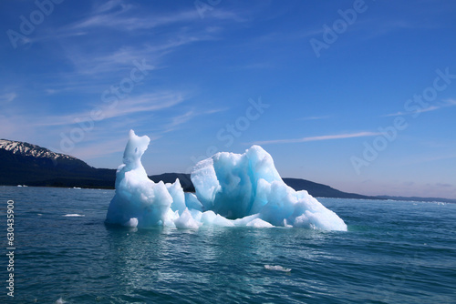 Iceberg in Icy Bay is a body of water in Camacho, Alaska, home to the Guyot, Yahtse, and Tyndall glaciers. It is part of the Wrangell-Saint-Elias Wilderness  photo