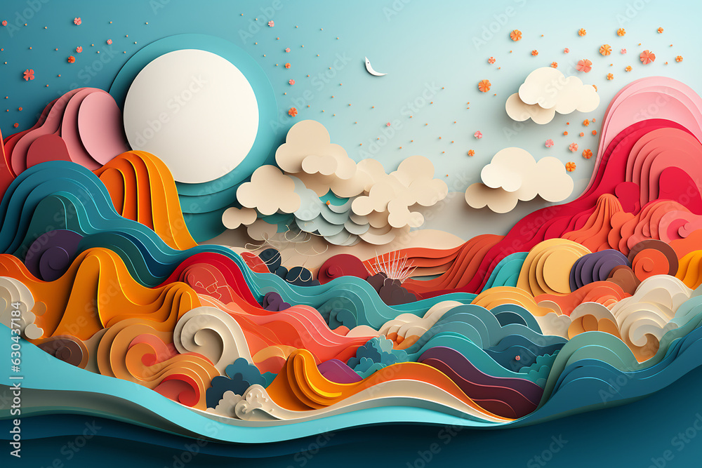 abstrack papercut background | abstract fullmoon background | paper quilling background | moonlight background abstrack papercut background | abstract fullmoon background | paper quilling background | moonlight background