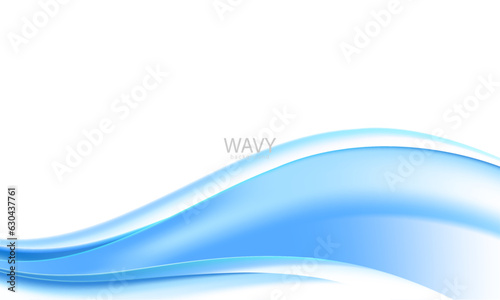 Blue wave. Blue abstract wave flow, vector abstract design element.