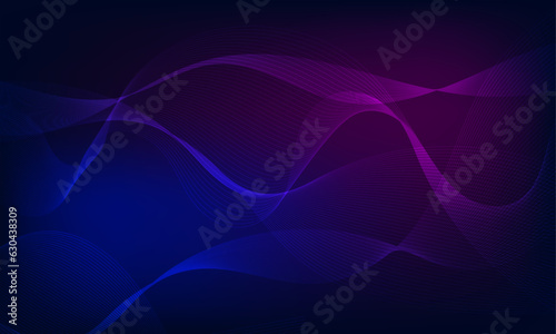 Blue wave. Blue abstract wave flow, vector abstract design element.