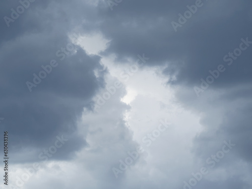 A rain front in the sky. Storm clouds. Sky background with clouds.