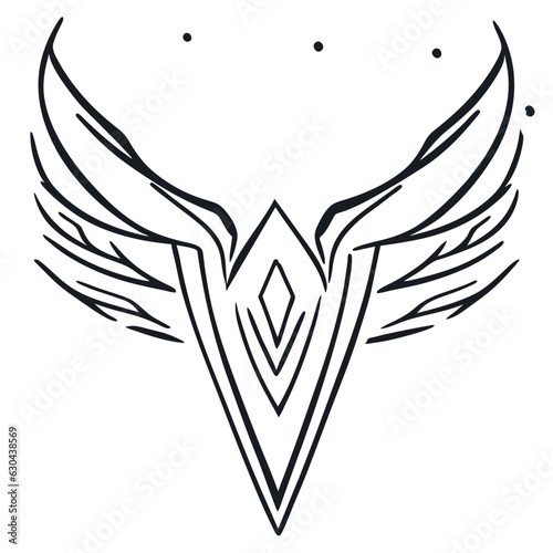 an artistic style distortion of the logo i have uploeded, vector illustration doodle line art