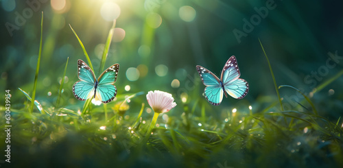 butterfly in flower background