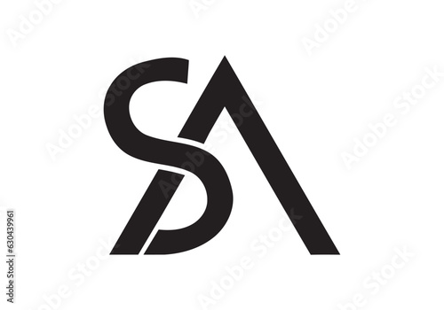 Initial monogram letter SA logo Design vector Template. SA Letter Logo Design. 