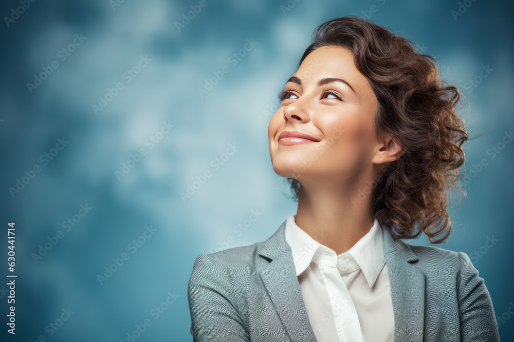 portrait of a business woman thinking portrait of a business woman thinking