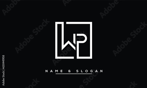 WP,  PW,  W,  P   Abstract  Letters  Logo  Monogram
