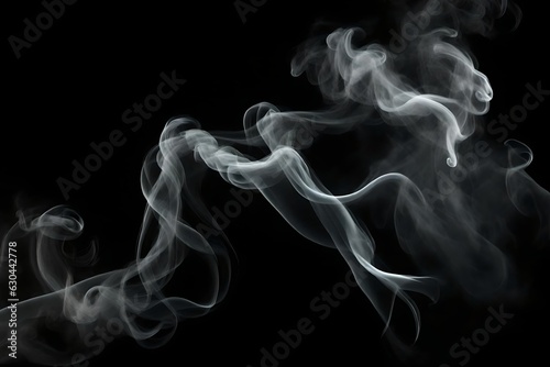 smoke isolated on black, By generative Ai technology
