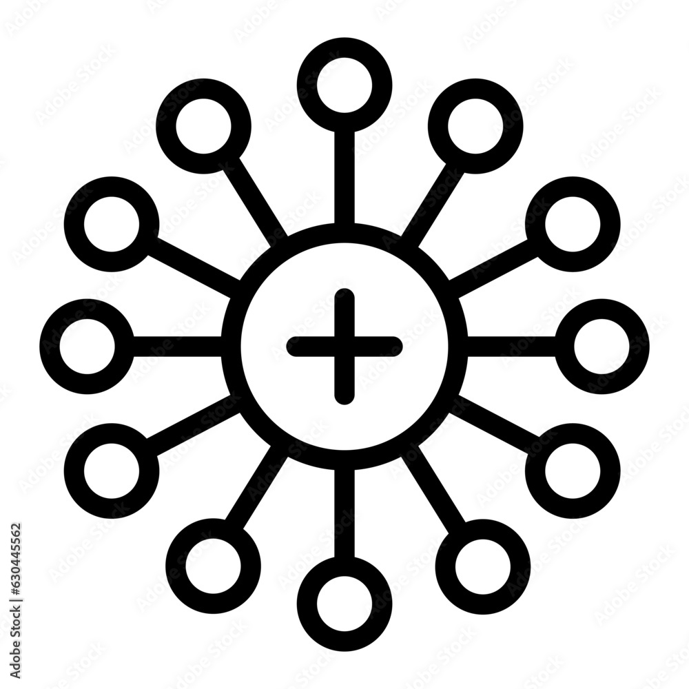 Virus, bacteria icon