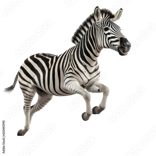 happy running zebra transparent background