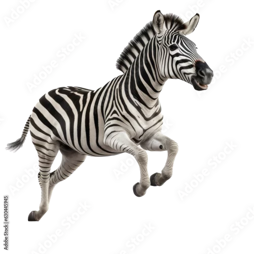 Obraz happy running zebra transparent background
