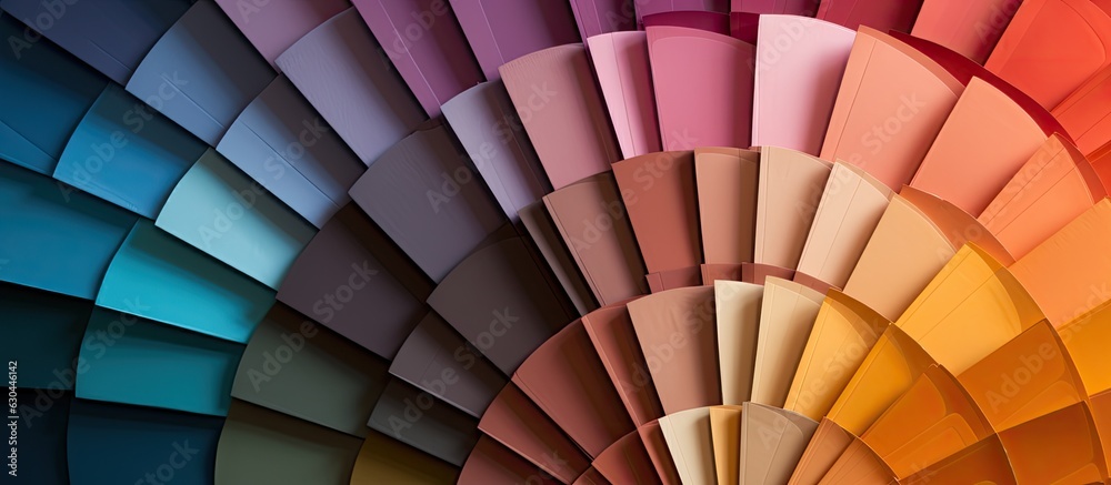 The background of the colors palette fan has copy space.
