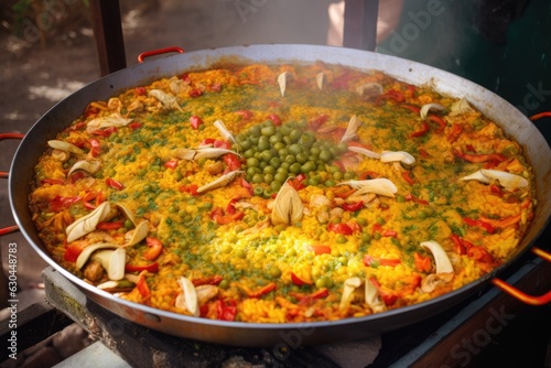 Spanish national dish Paella photo
