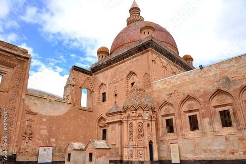 Ishak Pasha Palace, one of the few surviving examples of historic Turkish palaces. Construction started in 1685, located on the Silk Road near the Iranian border. Mixed Anatolian, Iranian and Mesopot.