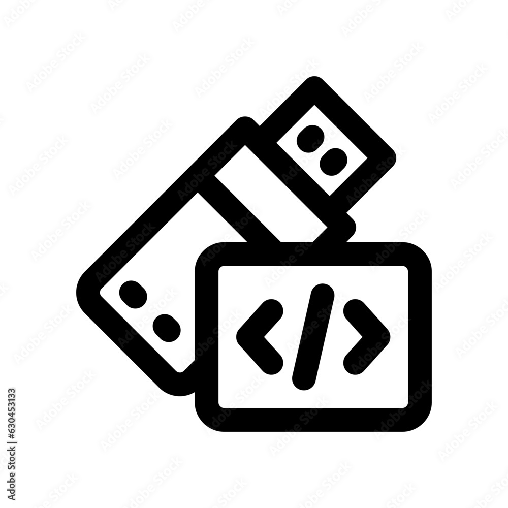 Fototapeta premium usb drive icon. vector icon for your website, mobile, presentation, and logo design.