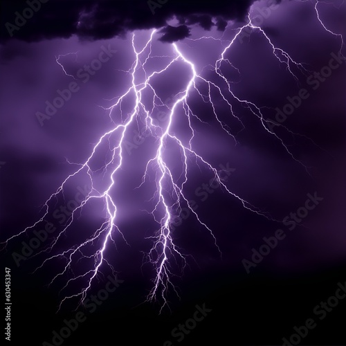lightning in the night sky illustration generated ai