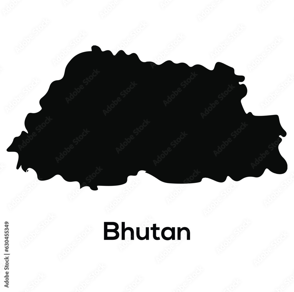 Bhutan vector map