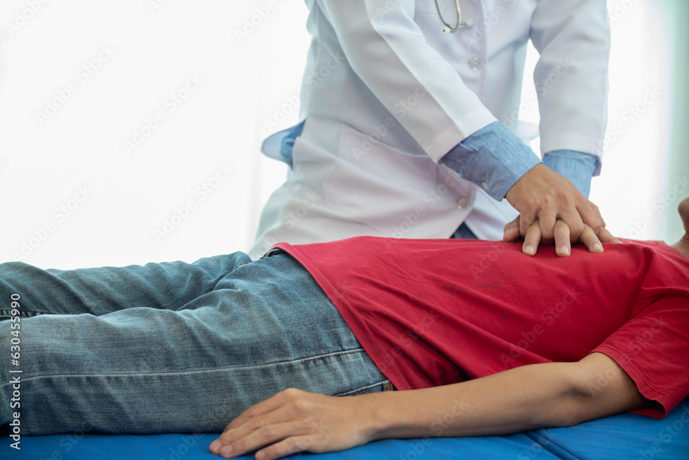 man has practiced cardiopulmonary resuscitation CPR for patients with sudden cardiac arrest. man able to help Cardiopulmonary CPR people who have had cardiac arrest to return to consciousness again.