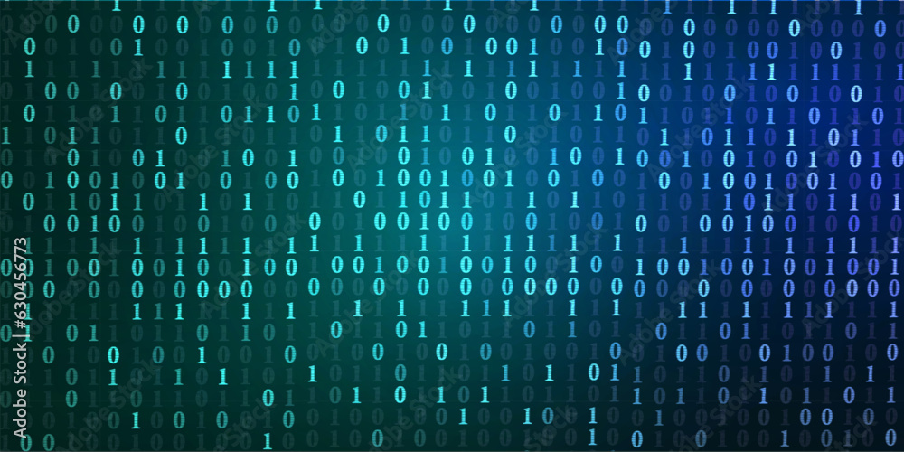 Digital data technology concept. Binary code. Background code content of binary software programming.