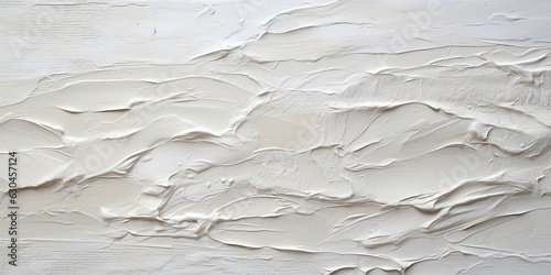 Generative AI, Closeup of impasto abstract rough white art painting texture