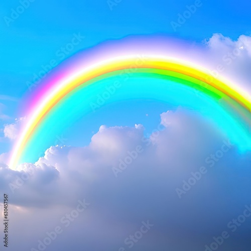 Gentle rainbow over the clouds. © 0635925410