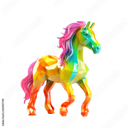 Cute Abstract Colorful Horse