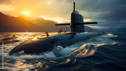 Maritime Defense: Nuclear Submarine at Sea photo