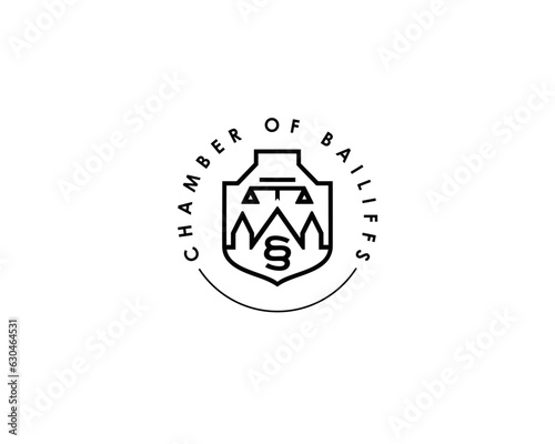 Chamber crest logo, chamber logo, vector illustration.