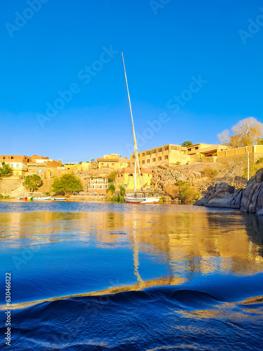 Nubian traditional village, Egypt. A traditional village on Lake Nasser photo