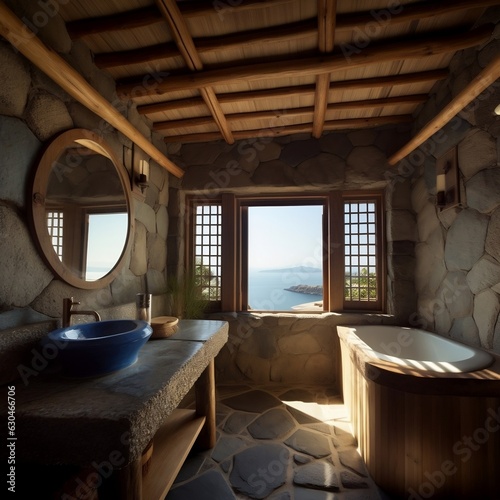 interior ocean view bathroom