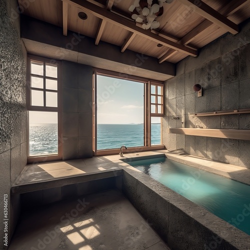 interior ocean view bathroom