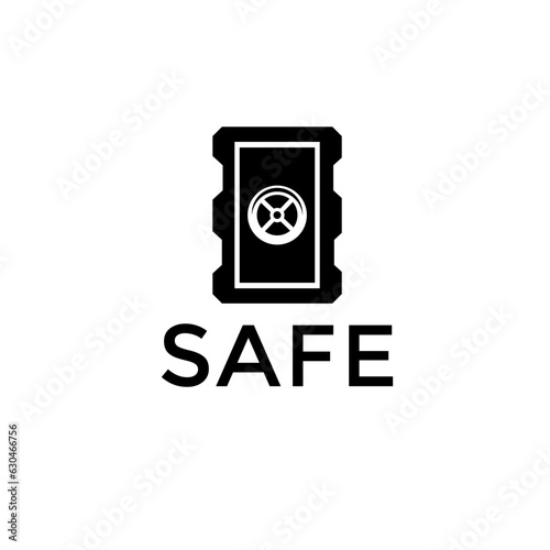 safe door simple vector logo