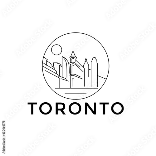 toronto city canada simple vector illustration