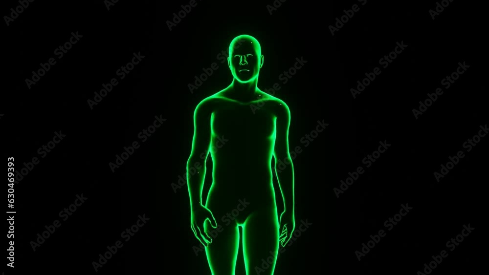 Animated character of a man walking on a black background. Animated character of a man walking on a black background.