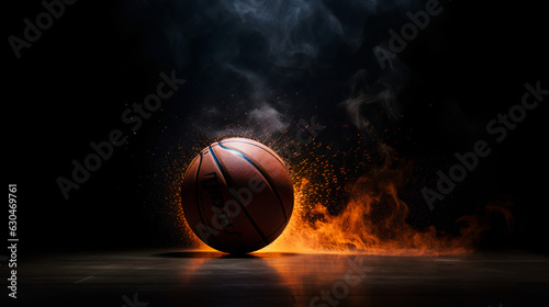 Basketball on Black Background © John