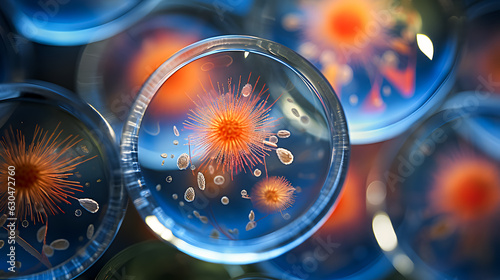 a petri dish with dangerous fungal spores (Generative AI)