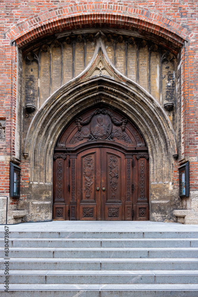 Side door of the Frauenkirche Church in Munich