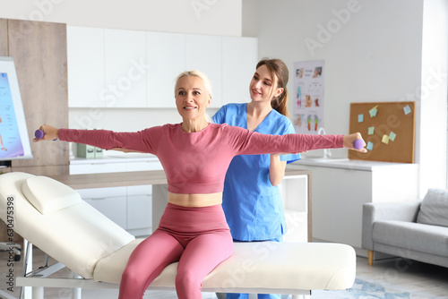 Mature woman training with ...