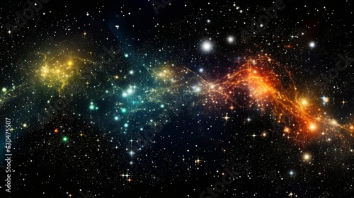 Universe filled with stars, nebula and galaxy. Generative ai