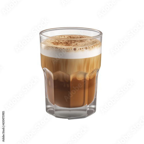  cortado coffee, cafe style, isolated transparent background. Generative AI photo