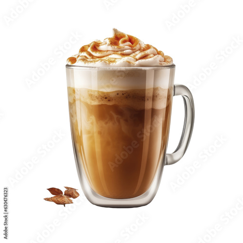 Foto Pumpkin spice latte isolated transparent background