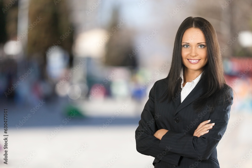 Young confident successful business woman, office employee Young confident successful business woman, office employee