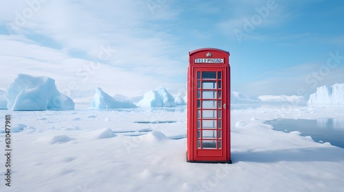 Kommunikation auf Eis: Die Rote Telefonzelle in der Antarktis © Joseph Maniquet