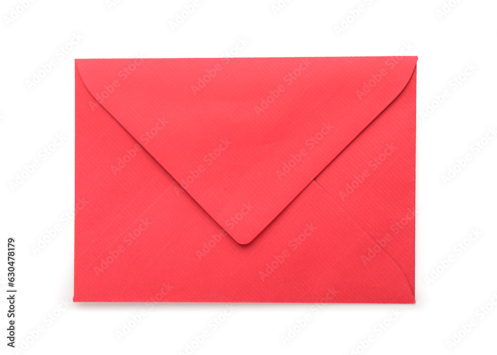 Red paper envelope isolated on white background Red paper envelope isolated on white background