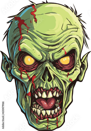 Halloween zombie skull