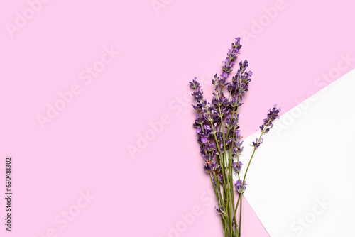 Fresh lavender flowers on p...
