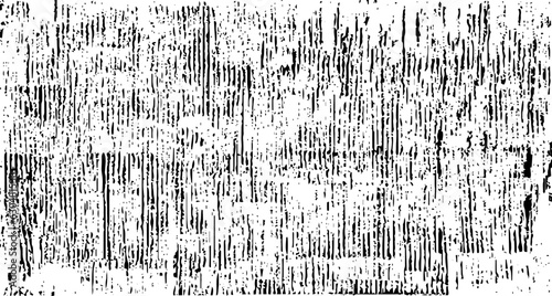 Monochrome texture composed of irregular graphic elements. Distressed uneven grunge background. Abstract vector illustration. Overlay for interesting effect and depth. Isolated on white background.